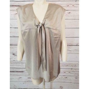 NWT Nordstrom Halogen Blouse V-neck Women's Knot sleeveless Large Petite